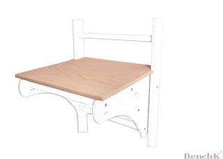Bukowa nakładka BenchTop służąca jako biurko do drabinki BenchK na drewniany drążek do podciągania