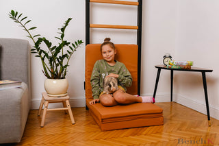 Składany materac gimnastyczny bezftalanowy BenchK Gymnastic Grey/Brown