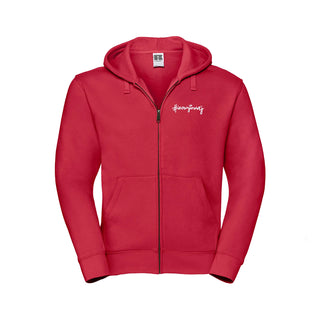 Bluza #inowytrwaj rozpinana na suwak z kapturem czarna/czerwona/różowa
