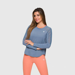 Longsleeve Open Back GH x QCZAJ – Brudny Róż/Zielony/Niebieski