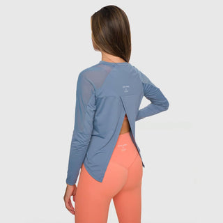 Longsleeve Open Back GH x QCZAJ – Brudny Róż/Zielony/Niebieski