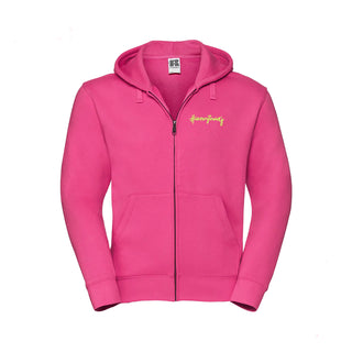 Bluza #inowytrwaj rozpinana na suwak z kapturem czarna/czerwona/różowa