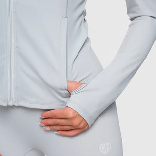 Bluza z suwakiem GH x QCZAJ czarna/szara/pomarańczowa