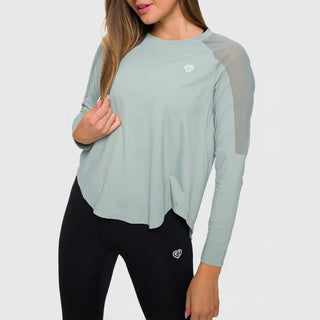 Longsleeve Open Back GH x QCZAJ – Brudny Róż/Zielony/Niebieski