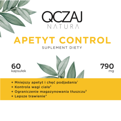 Apetyt Control suplement redukcja apetytu, ograniczenie łaknienia, unikanie podjadania, stop magazynowaniu tłuszczu, kwas hydroksycytrynowy (HCA) z garcinia cambogia, gurmar, kurkuma